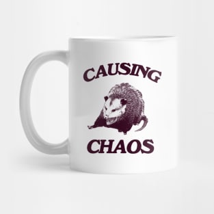 Opossum causing chaos shirt, Funny Possum Meme Mug